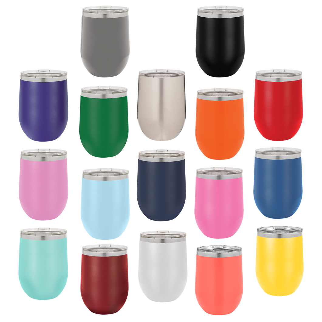 Wine Tumbler with Clear Lid - 12 oz
