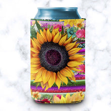 Sunflower Serape & Lace Can Coolie